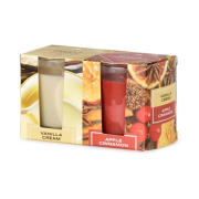 Emocio Sklo 52x65 mm 2 ks v krabičce Vanilla Cream & Apple Cinnamon, vonná sviečka