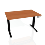 Pracovný stôl Motion, PO, 2S, 140x70,5-120,5x80 cm, čerešňa/čierna