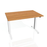 Pracovný stôl Motion, ZO, 3S, 140x61 - 128x80 cm, jelša/biela