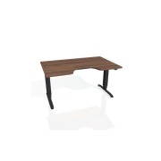Pracovný stôl Motion Ergo, ZO, 3S, 120x61-128x90 cm, orech/čierna