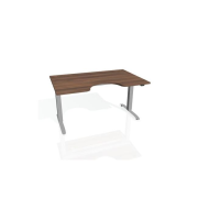 Pracovný stôl Motion Ergo, ZO, 2S, 140x70,5-120,5x90 cm, orech/sivá