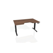 Pracovný stôl Motion Ergo, PO, 2S, 160x70,5-120,5x90 cm, orech/čierna