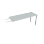 Pracovný stôl Uni, reťaziaci, 160x75,5x60 cm, sivá/biela