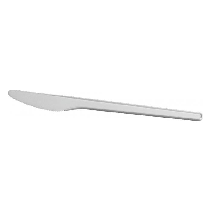 Nože plastové 17cm 100ks biele