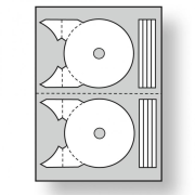 Etikety univerzálne na CD/DVD priemer 117,5 -17mm Agipa 100 hárkov