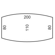 Rokovací stôl Flex, 200x75,5x110 cm, orech/kov